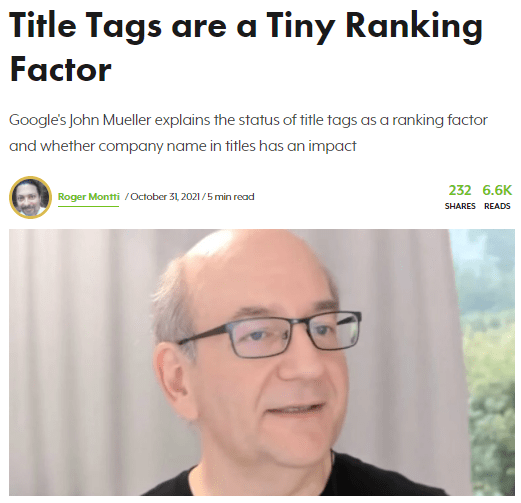 Title tags importance